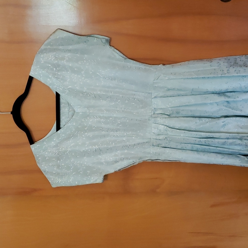Vintage Satin Pleated Dress